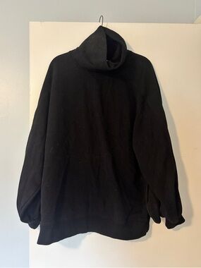 Nap Loungewear Black Oversize Pullover Sweatshirt, Size S